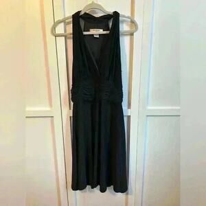 Evan Picone Black Rouched Waist Dress 14